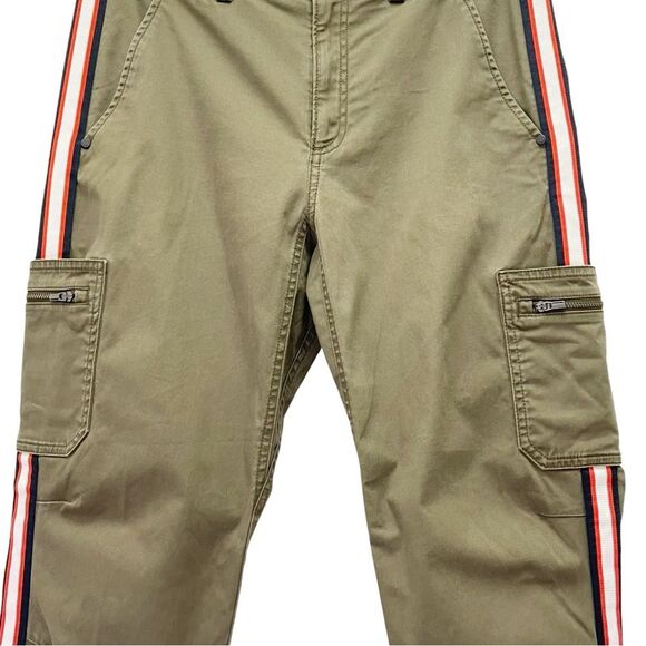 Athleta Summit Cotton Cargo Pant in Tortuga Olive Side Stripe Women’s Size 4 - Picture 5 of 15